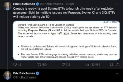today several spot Solana ETFs debut