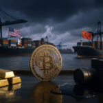 Bitcoin flat as China announces new 125% tariff on US goods, gold spikes, oil declines