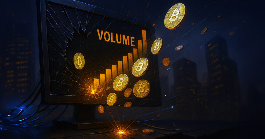 Bitcoin futures volume spikes almost 300%, but open interest wanes amidst market volatility