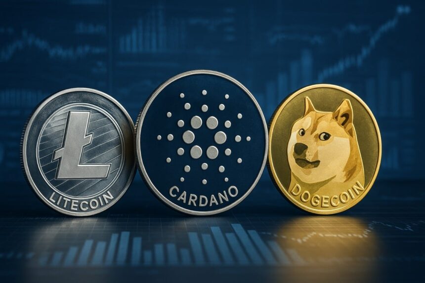 Price analysis of Litecoin (LTC), Cardano (ADA), and Dogecoin (DOGE)