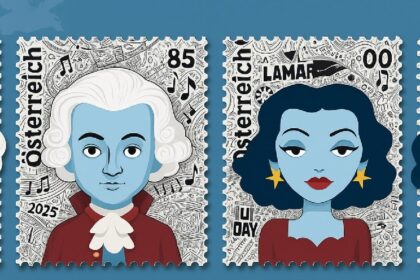 a new collection of NFT stamps inspired by Mozart and Hedy Lamarr
