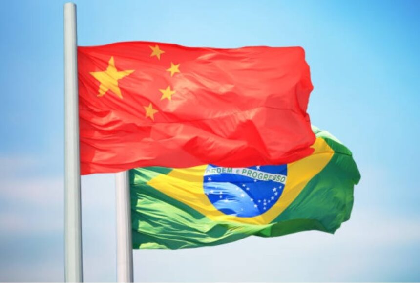 China Brazil BRICS countries flags