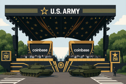 Coinbase’s sponsorship of Trump’s military parade sparks debate over crypto’s anti-establishment roots