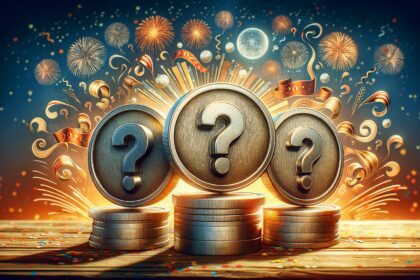 coins celebrating New Years