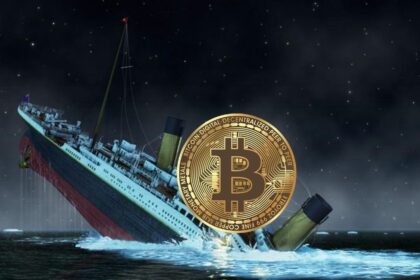 bitcoin btc crash sinking fall dip underwater titanic