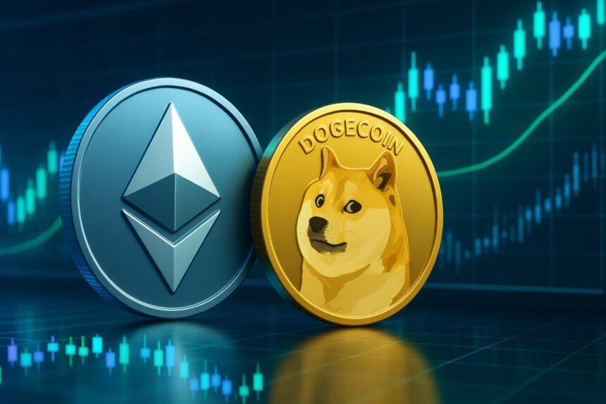 Crypto prices: Ethereum and Dogecoin on the rise