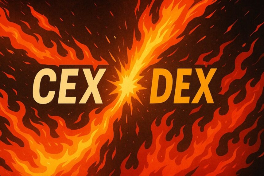 DEX–CEX Spot Ratio: new all-time high at 27.9% in June 2025