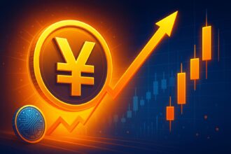 JPMorgan headquarters with Ethereum logo overlay