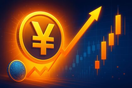 JPMorgan headquarters with Ethereum logo overlay