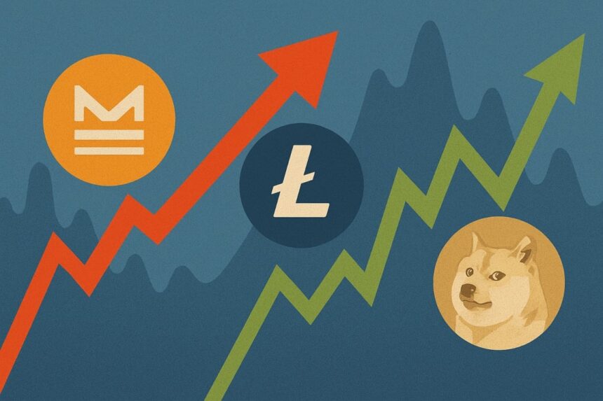 Interesting movements of Mantle, Litecoin, and Dogecoin