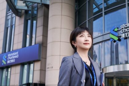 Standard Chartered bank building in Hong Kong