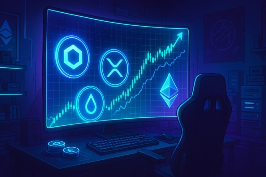 How are Chainlink, XRP, and Ethereum performing in the crypto markets?