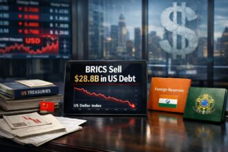 BRICS Sell $28.8B in US Debt as JPMorgan Turns Bearish on US Dollar