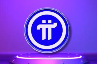 Pi coin purple background