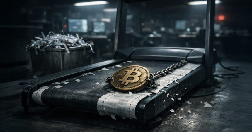 Bitcoin is trapped on a “liquidation treadmill” where risky positions are being systematically hunted