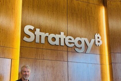 Chevron logo with stock market