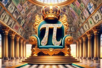 PI COIN WEARING A CROWN