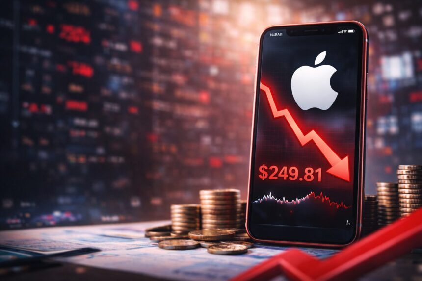 Apple Stock Falls Below $250