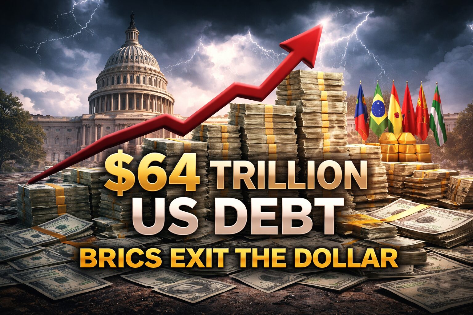CBO Warns US Debt Will Reach $64 Trillion in a Decade, BRICS Cashes In