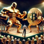 Bitcoin fighting with gold