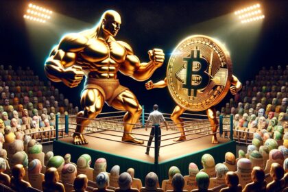 Bitcoin fighting with gold