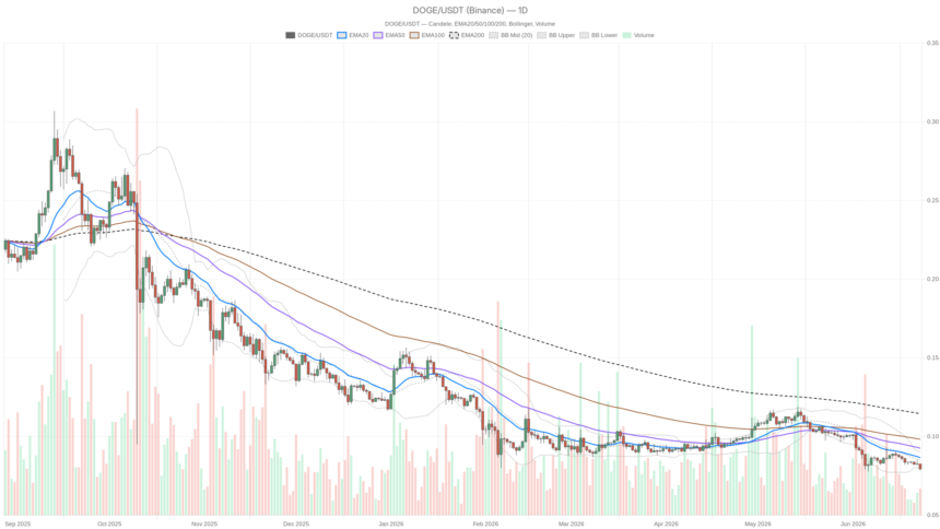 Dogecoin Crypto Drops to $0.08 as Fear Index Hits Extreme 23