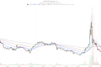 HOME crypto trades 50% below all EMAs as RSI crashes to 18