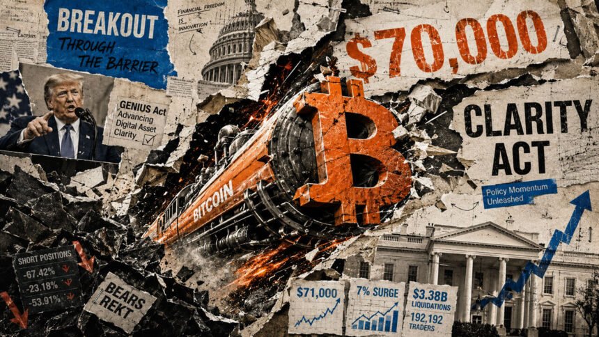 Bitcoin blasts past $72,000 as Trump, Treasury buybacks wipe out $3.1B in shorts