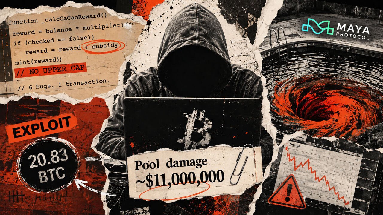 Unresolved $11 million liquidity crash leaves pools exposed as attacker still holds 20.83 BTC on Maya Protocol