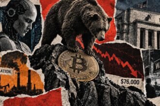Bitcoin’s slide below $77,000 sets up a Monday tech test as AI leaders sound warning