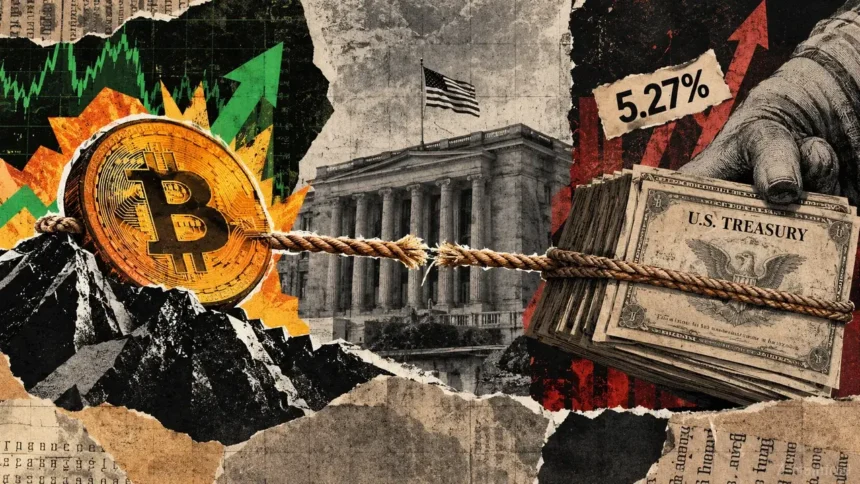 Bitcoin price has risen 84% since January 2024 while Treasury yields climbed