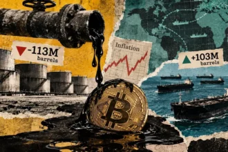 Oil stocks on land are near a decade low, complicating Bitcoin’s inflation relief hopes