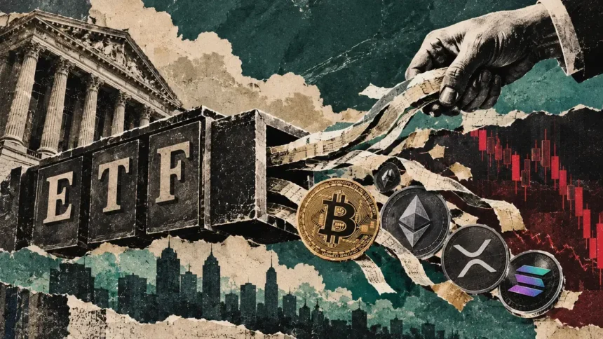 XRP’s 13-week ETF inflow streak ends as Bitcoin and Ethereum withdrawals continue